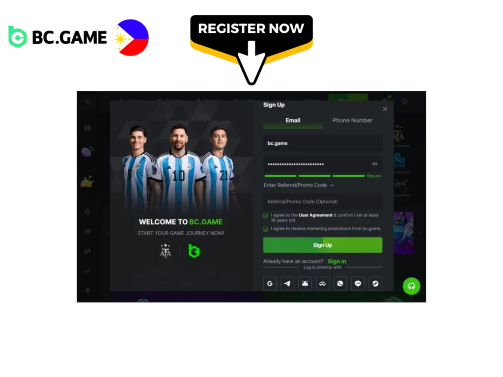 BC Game App: How to Register