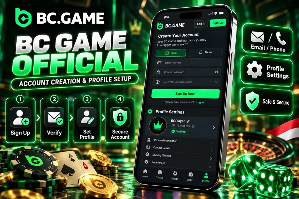 BC Game Philippines casino account creation and profile setup